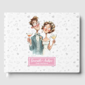 Grappig Waterverf bruiloft gastenboek eigenzinnig  (Voorkant)