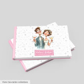 Grappig Waterverf bruiloft gastenboek eigenzinnig 