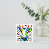 Grappig waterverf kleurrijk schaap informatiekaartje (Staand voorkant)