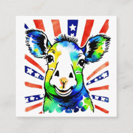 Grappig waterverf kleurrijk schaap informatiekaartje