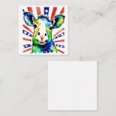 Grappig waterverf kleurrijk schaap notitiekaartje (Voorkant / Achterkant)