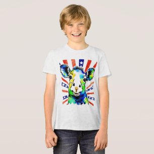 Grappig waterverf kleurrijk schaap Tri-Blend shirt