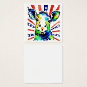 Grappig waterverf kleurrijk schaap vierkante visitekaartjes (Voorkant /achterkant)