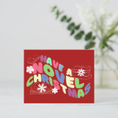 Grappig Wavy-teksten lezen voor Bookish op Kerstmi Briefkaart (Staand voorkant)