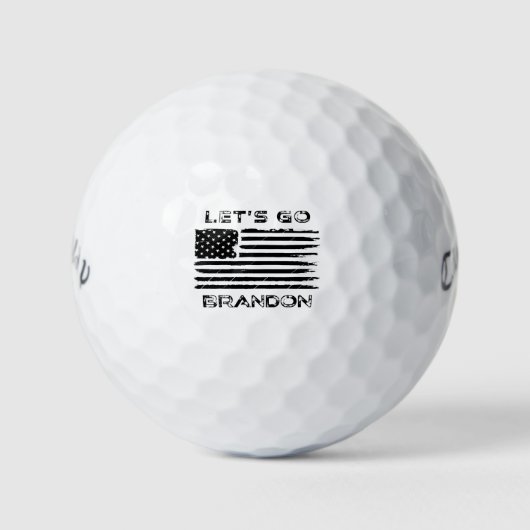 Grappig, we gaan Brandon Biden-vlag. Golfballen (Voorkant)