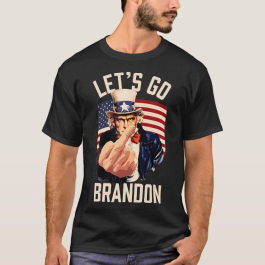 Grappig, we gaan Brandon oom Sam Let's Go Brandon T-shirt (Voorkant)