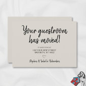 Grappig We hebben Cream Black Moving Aankondiging