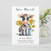 Grappig We hebben Moo-ved Nieuw Adres Schattigee K Aankondiging (Staand voorkant)