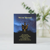 Grappig, we hebben Spooky Black Haunted House verp Briefkaart (Staand voorkant)