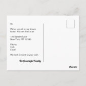 Grappig, we hebben Spooky Black Haunted House verp Briefkaart (Achterkant)