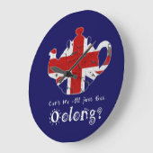 Grappig, we kunnen niet allemaal langs de muur lop grote klok (Hoek)