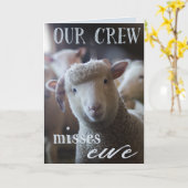 Grappig We missen je Kaart Foto van Sheep Farm Ani (Gele Bloem)