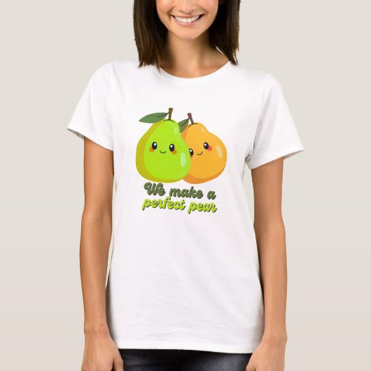Grappig, we vormen een perfecte peer t-shirt (Voorkant)