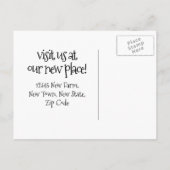 Grappig: "We zijn op weg!" Koe Verplaatsende Aanko Briefkaart (Achterkant)