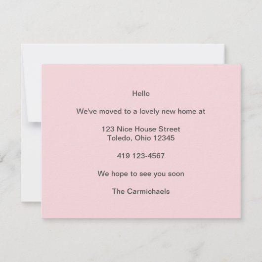 Grappig We Zijn Verhuisd Oude Witte Trailer Thuis Aankondiging (Achterkant)