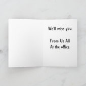 Grappig, we zullen je missen. kaart (Binnen)