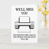 Grappig We zullen je missen Kantoor Pensioen nieuw Kaart (Gele Bloem)