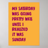 Grappig weekend poster (Voorkant)