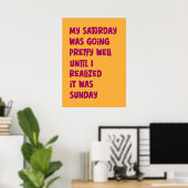 Grappig weekend poster (Thuiskantoor)