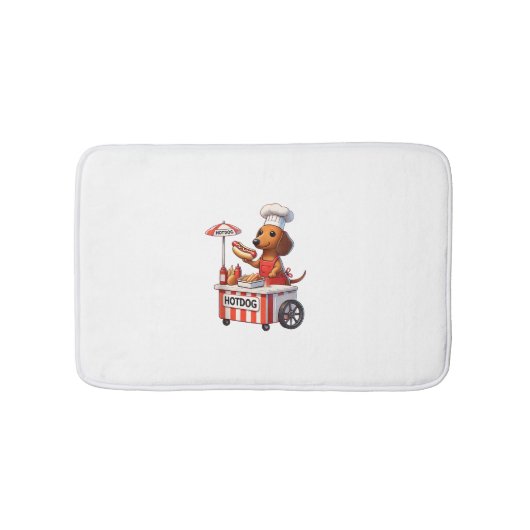Grappig Weenie Teckel Hondenworst Hotdog Sandwich Badmat (Voorkant)
