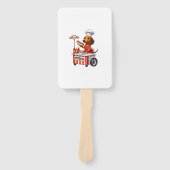 Grappig Weenie Teckel Hondenworst Hotdog Sandwich Handwaaier (Voorkant)