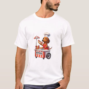 Grappig Weenie Teckel Hondenworst Hotdog Sandwich T-shirt