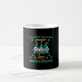 Grappig weer Watcher Gnomies St. Patrick's Day Koffiemok (Center)