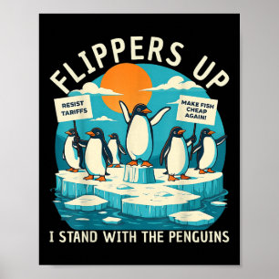 grappig weerstaan pinguïns protest tegen tarieven poster