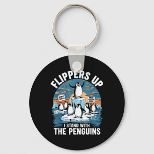 grappig weerstaan pinguïns protest tegen tarieven sleutelhanger