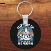 grappig weerstaan pinguïns protest tegen tarieven sleutelhanger (Voorkant)