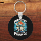 grappig weerstaan pinguïns protest tegen tarieven sleutelhanger (Voorkant)