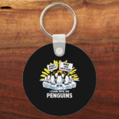 grappig weerstaan pinguïns protest tegen tarieven sleutelhanger (Voorkant)