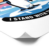 Grappig weerstaan pinguïns protesteren tegen tarie poster (Hoek)
