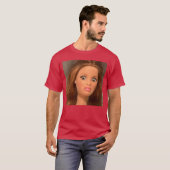 Grappig weerzinwekkend poppengezicht Meme vriend j T-shirt (Voorkant volledig)