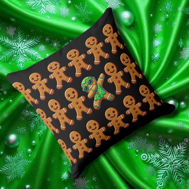 Grappig Wees Anders Breek de Mold Gingerbread Mann Kussen (Funny Be Different Break the Mould Gingerbread Throw Pillow Cover Photo)