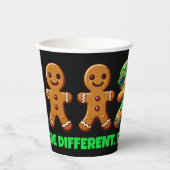 Grappig Wees Anders Breek de Mold Gingerbread Mann Papieren Bekers (Voorkant)