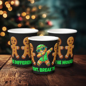 Grappig Wees Anders Breek de Mold Gingerbread Mann Papieren Bekers