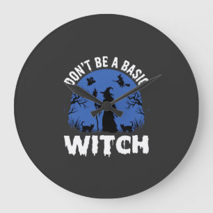 Grappig Wees Geen Basisheks Halloween-ontwerp Grote Klok