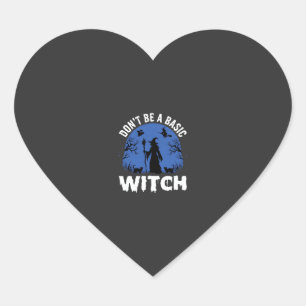 Grappig Wees Geen Basisheks Halloween-ontwerp Hart Sticker