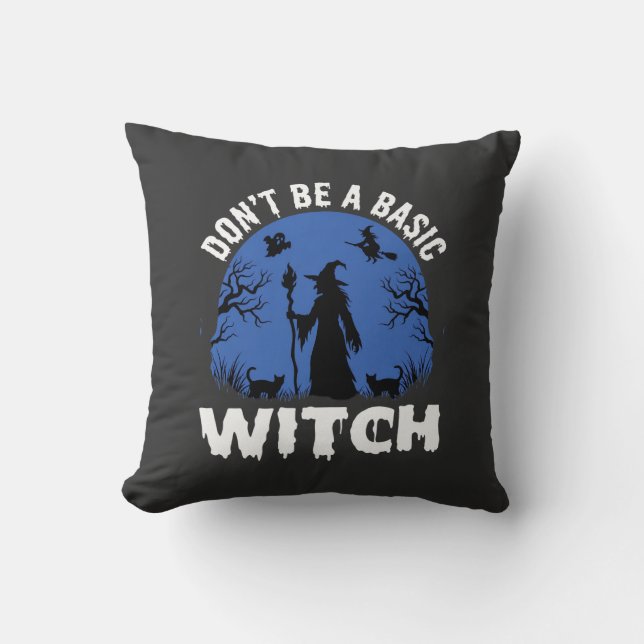 Grappig Wees Geen Basisheks Halloween-ontwerp Kussen (Voorkant)