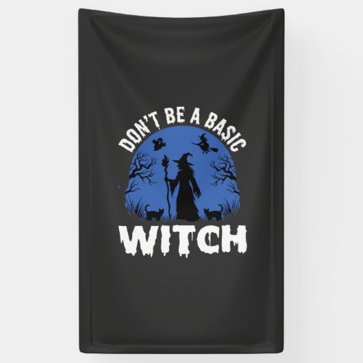Grappig Wees Geen Basisheks Halloween-ontwerp Spandoek (Verticaal)