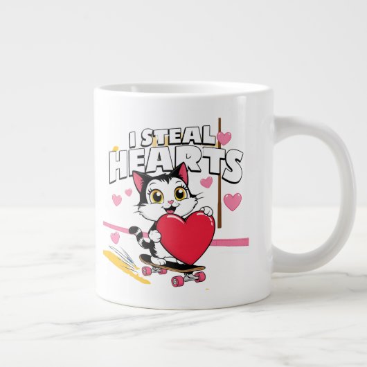 Grappig "Wees mijn Valentijn" voor haar - Schattig Grote Koffiekop (Rechts)