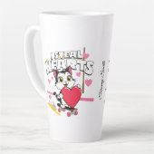 Grappig "Wees mijn Valentijn" voor haar - Schattig Latte Mok (Linkerhoek)