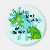 Grappig, wees niet bang om hoppy Frog Magnet (Voorkant)