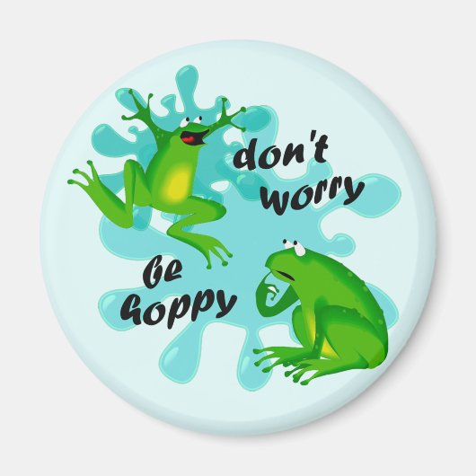 Grappig, wees niet bang om hoppy Frog Magnet (Voorkant)