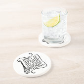 Grappig, wees niet bang om whisks te nemen zandsteen onderzetter (Zijkant)