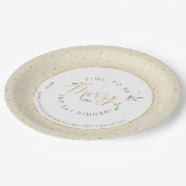 Grappig wees vrolijk & eet diner feestelijke vakan papieren bordje (Gekanteld)