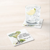 Grappig weet je wat rijmt met vrijdag Margarita Kartonnen Onderzetters (Insitu)