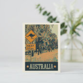 Grappig wegteken, let op kangoeroes! briefkaart (Staand voorkant)