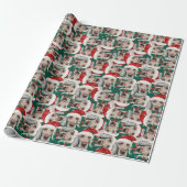 Grappig Weimaraner Kerstpatroon Cadeaupapier (Uitgerold)